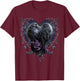Spiral Original Raven Heart Gothic Ravens , black T-Shirt - T-Shirt | Maroon