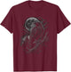 Gothic Crow with Moon Graphic Artwork Raven Design T-Shirt - T-Shirt | Maroon