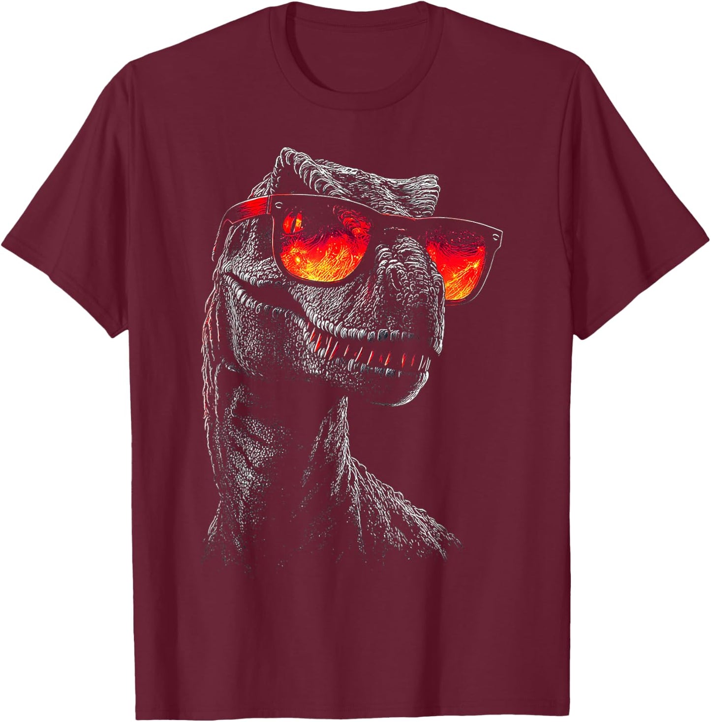 Lunettes de Soleil Dinosaures T-Shirt - T-Shirt | Maroon