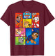 Paw Patrol Group Shot of Pups In Formen T-Shirt - T-Shirt | Maroon