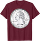 North Carolina USA Quarter Dollar United States T-Shirt - T-Shirt | Maroon