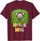 Hedge Hog Funny Hedgehog Pun Cute Animal How I Roll Pig Farm T-Shirt - T-Shirt | Maroon