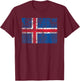 Iceland Flag Shirt Icelandic Flag Gift Men Women Kids T-Shirt - T-Shirt | Maroon