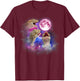 Gecko Howling At The Moon Wildlife colorful gecko T-Shirt - T-Shirt | Maroon