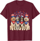 English Setter Dog 250 Years American 1776 2026 4th July T-Shirt - T-Shirt | Maroon