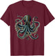Octopus Sea Monster Motif Ocean Sea Octopus Cthulhu Artwork T-Shirt - T-Shirt | Maroon