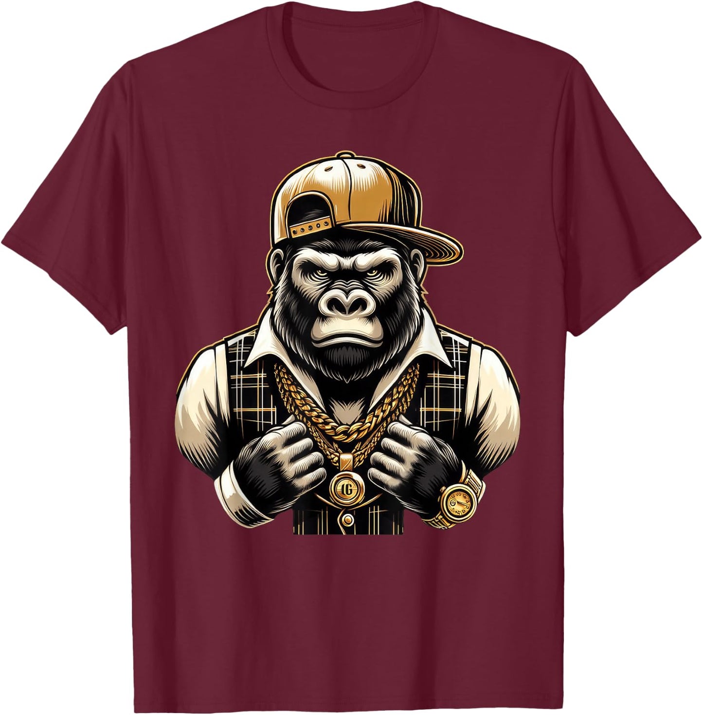 Rapper Kostüm Kinder , Schwarz, S, -Kinder, Hip-Hop Fans, Rap-Musik Fans, Kurzarm, , Kinder/Musik, Schwarz, S T-Shirt - T-Shirt | Maroon