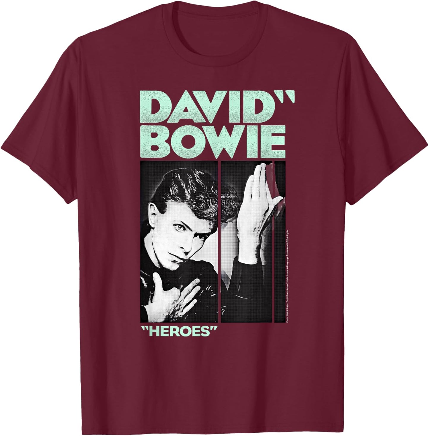 David Bowie - Festive Heroes T-Shirt - T-Shirt | Maroon