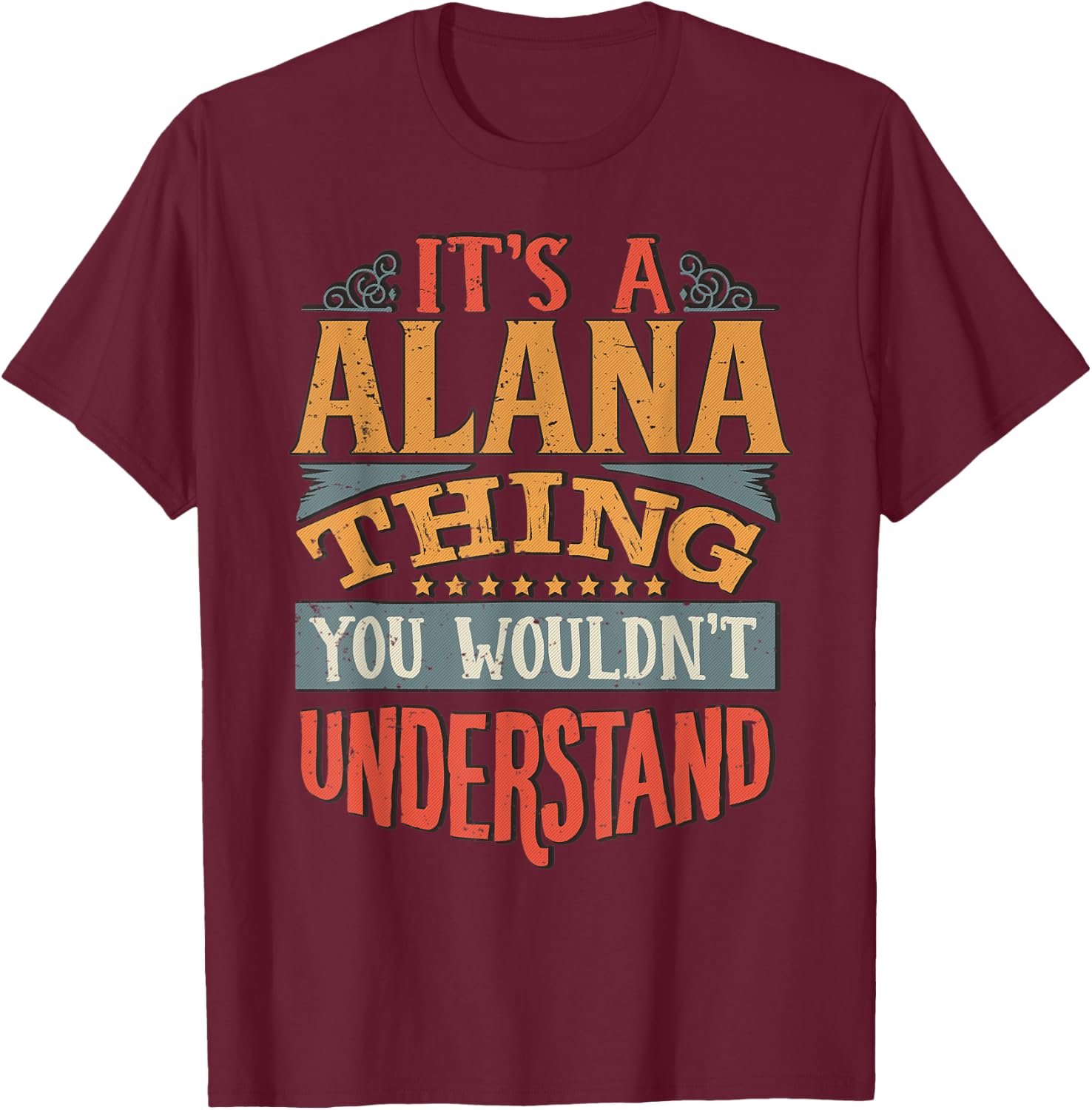 Alana Name T-Shirt - T-Shirt | Maroon