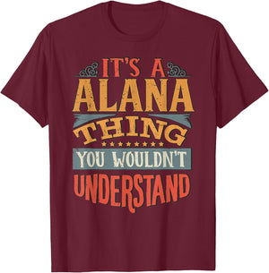 Alana Name T-Shirt - T-Shirt | Maroon