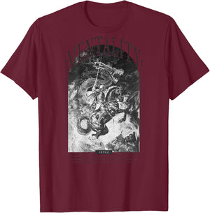 Modern Hip Hop Vintage Graffiti Urban Backprint Streetwear , White T-Shirt - T-Shirt | Maroon