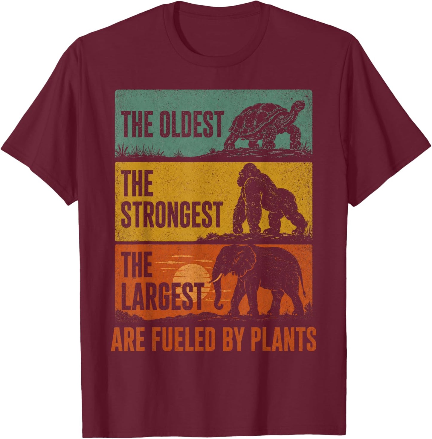 Vegan Vegetarian Herbivore Veganism T-Shirt - T-Shirt | Maroon