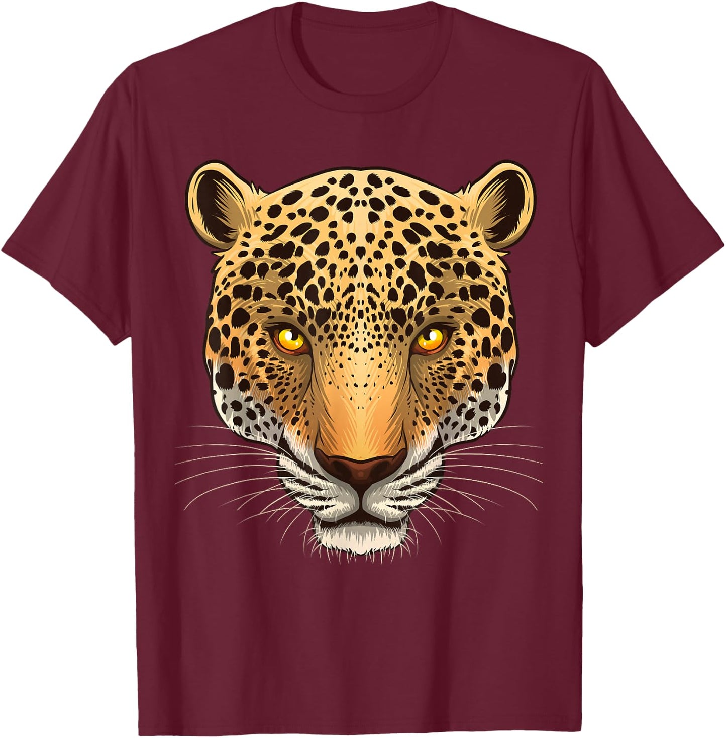 Funny Jaguar Art Women Kids Cat Animal Jaguar Lover T-Shirt - T-Shirt | Maroon