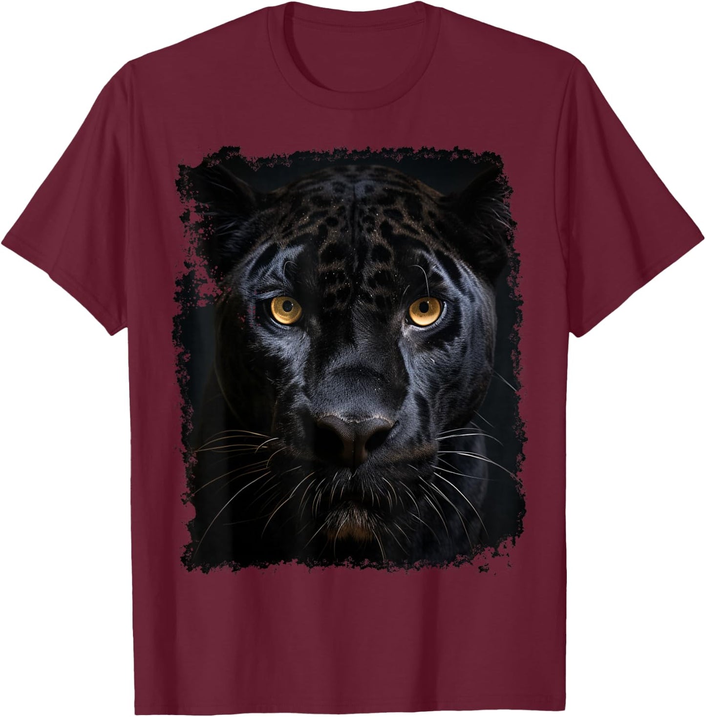 Noah&Friends Panther Black T-Shirt - T-Shirt | Maroon