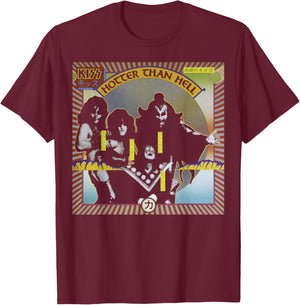 KISS - 1974 Hotter Than Hell T-Shirt - T-Shirt | Maroon