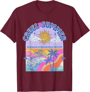 Retro Cruel Summer No Rules In Breakable Heaven T-Shirt - T-Shirt | Maroon