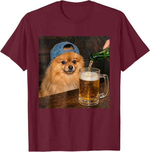 Zwergspitz, Trinkbier, lustig, Zwergspitz, Meme