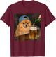 Zwergspitz, Trinkbier, lustig, Zwergspitz, Meme T-Shirt - T-Shirt | Maroon