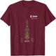 ESA European Space Agency 45 years Ariane 1-6 Rocket 1979-2024 T-Shirt - T-Shirt | Maroon