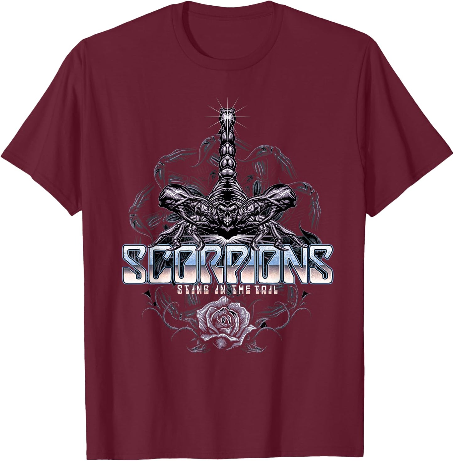 Scorpions Official Sting in The Tail T-Shirt - T-Shirt | Maroon