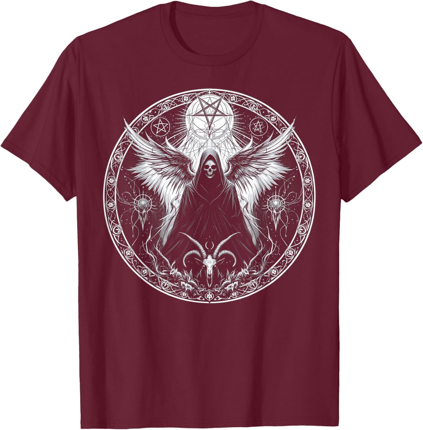 Embrace The Unholy Occult Gothic Aesthetic Satanic Religion T-Shirt - T-Shirt | Maroon