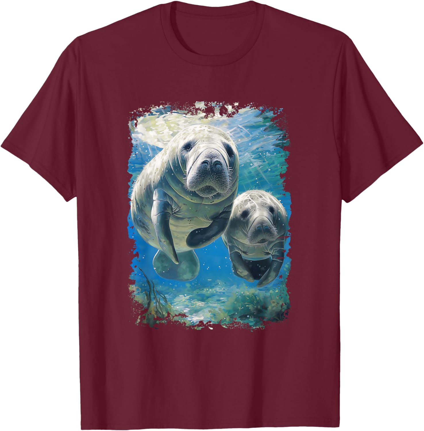 Florida Love The Manatees T-Shirt - T-Shirt | Maroon