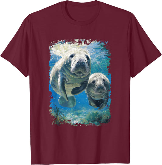 Florida Love The Manatees T-Shirt - T-Shirt | Maroon