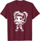 Kickboxing Girl Manga Style for Girls T-Shirt - T-Shirt | Maroon
