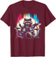 Raccoon Playing Drums Teacher Drummer Novelty Funny Drummer , black T-Shirt - T-Shirt | Maroon