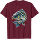 Polygon Art Fishing Carp Fisherman Carps , Black, S T-Shirt - T-Shirt | Maroon