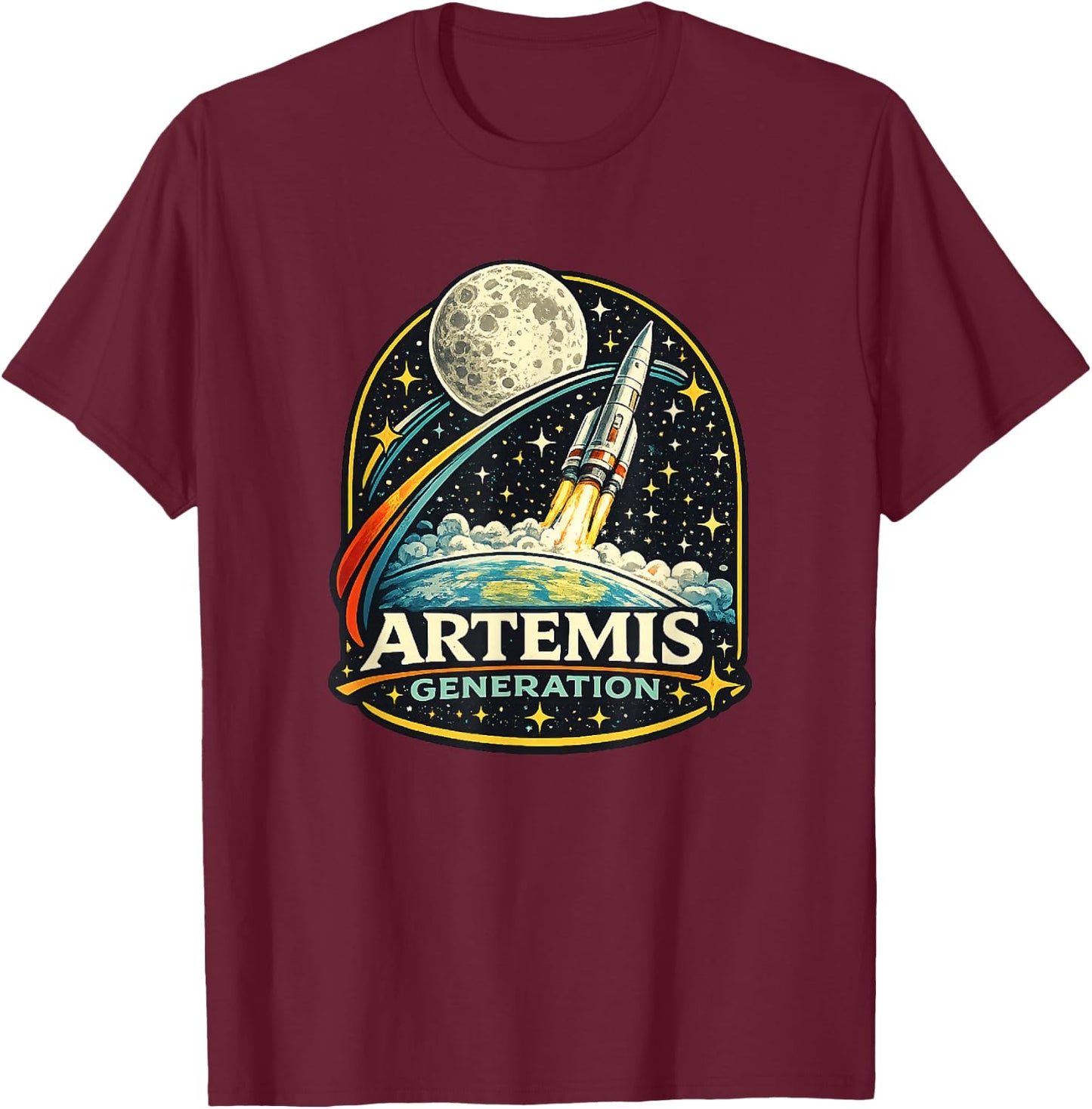Startraum für Mondraketen der Artemis Generation T-Shirt - T-Shirt | Maroon