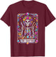 Funny Sugar Skull Crafty The-Crafter Tarot Card Skeleton T-Shirt - T-Shirt | Maroon