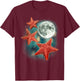 3 Starfish Moon Oceanic Funny Weird Quirky Sea Animals T-Shirt - T-Shirt | Maroon
