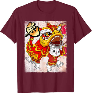 Year Of The Rabbit Chinese Lunar New Year T-Shirt - T-Shirt | Maroon
