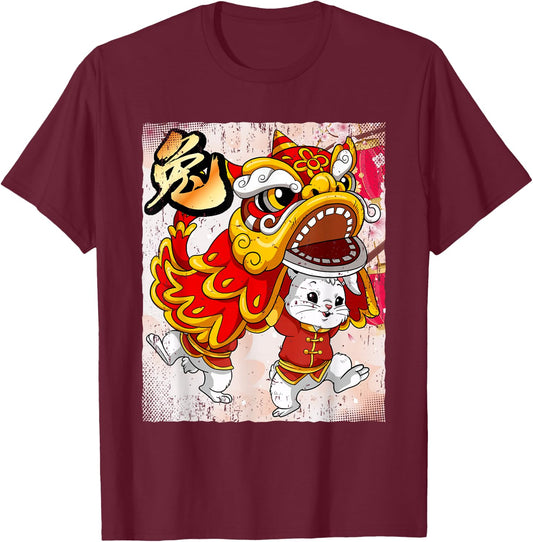 Year Of The Rabbit Chinese Lunar New Year T-Shirt - T-Shirt | Maroon