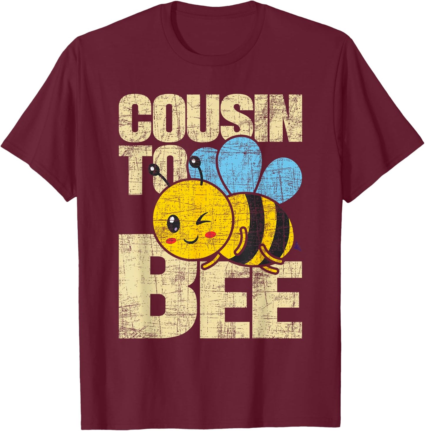 Cousin To Bee - Baby Shower Gender Reveal Matching Family T-Shirt - T-Shirt | Maroon