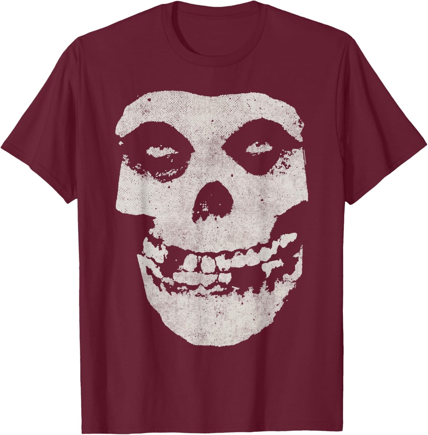 Misfits Distressed Skull , black T-Shirt - T-Shirt | Maroon