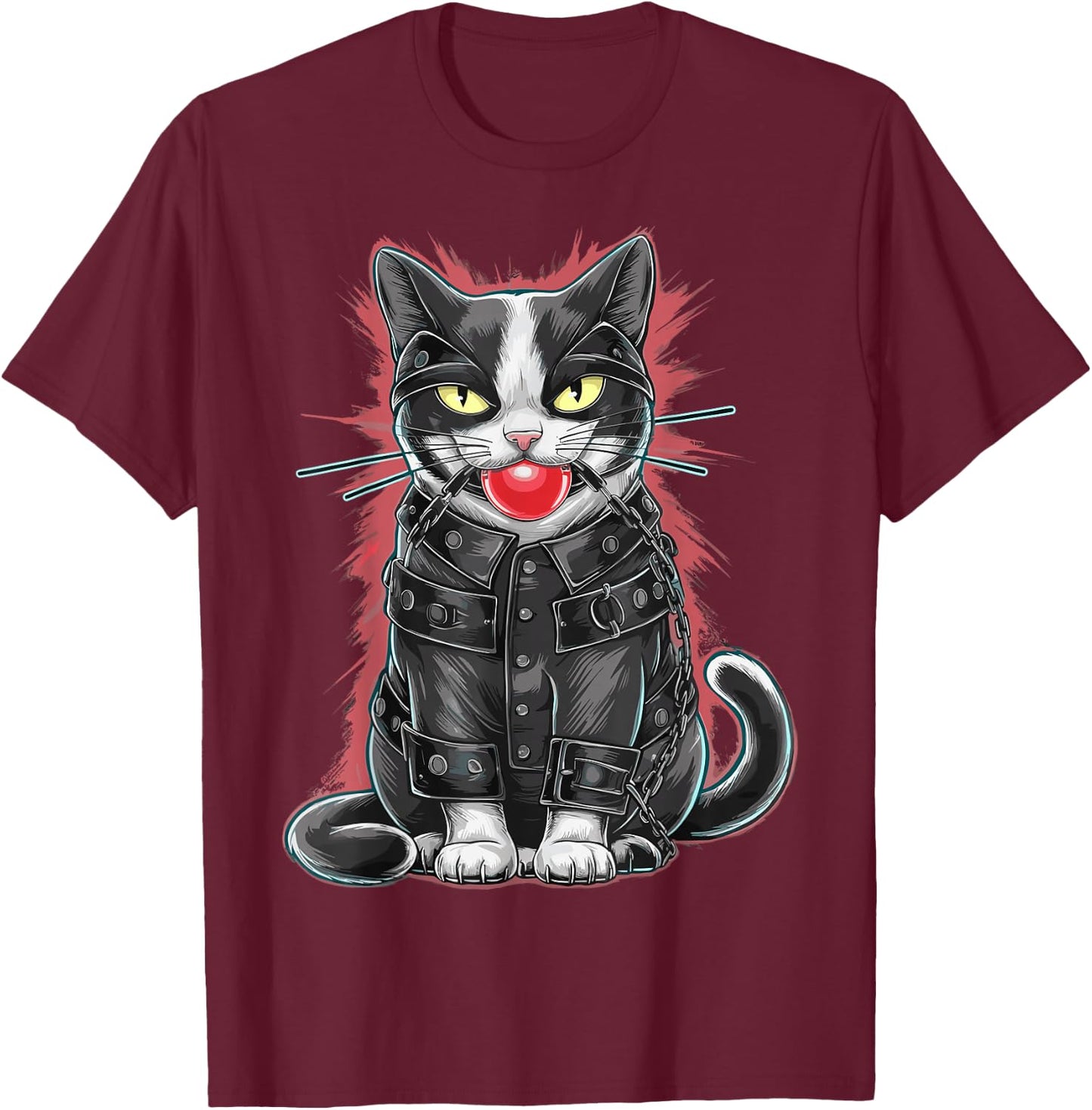 Chat Bondage BDSM and Domination for Fetish Follower , Black, S T-Shirt - T-Shirt | Maroon