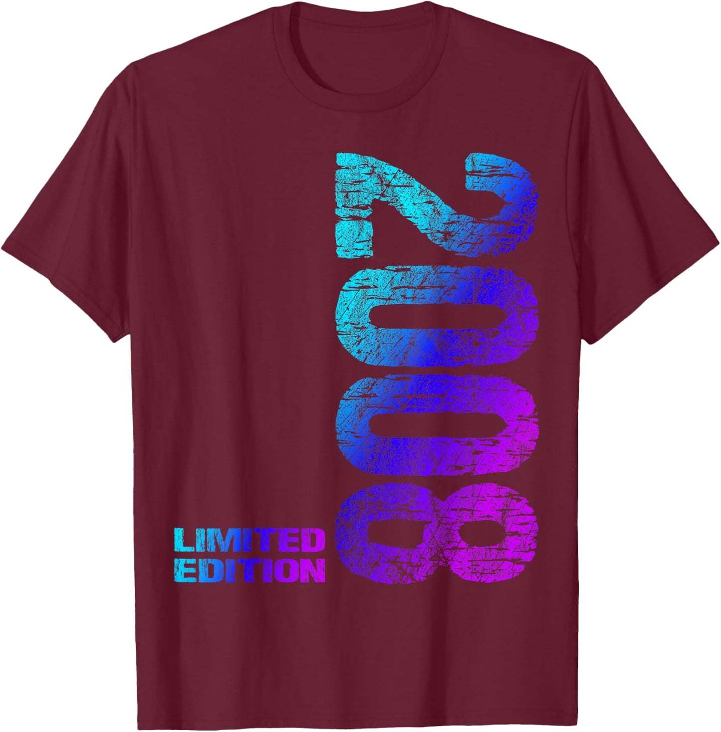 15th Birthday 2008 Limited Edition Boy Girl , black T-Shirt - T-Shirt | Maroon