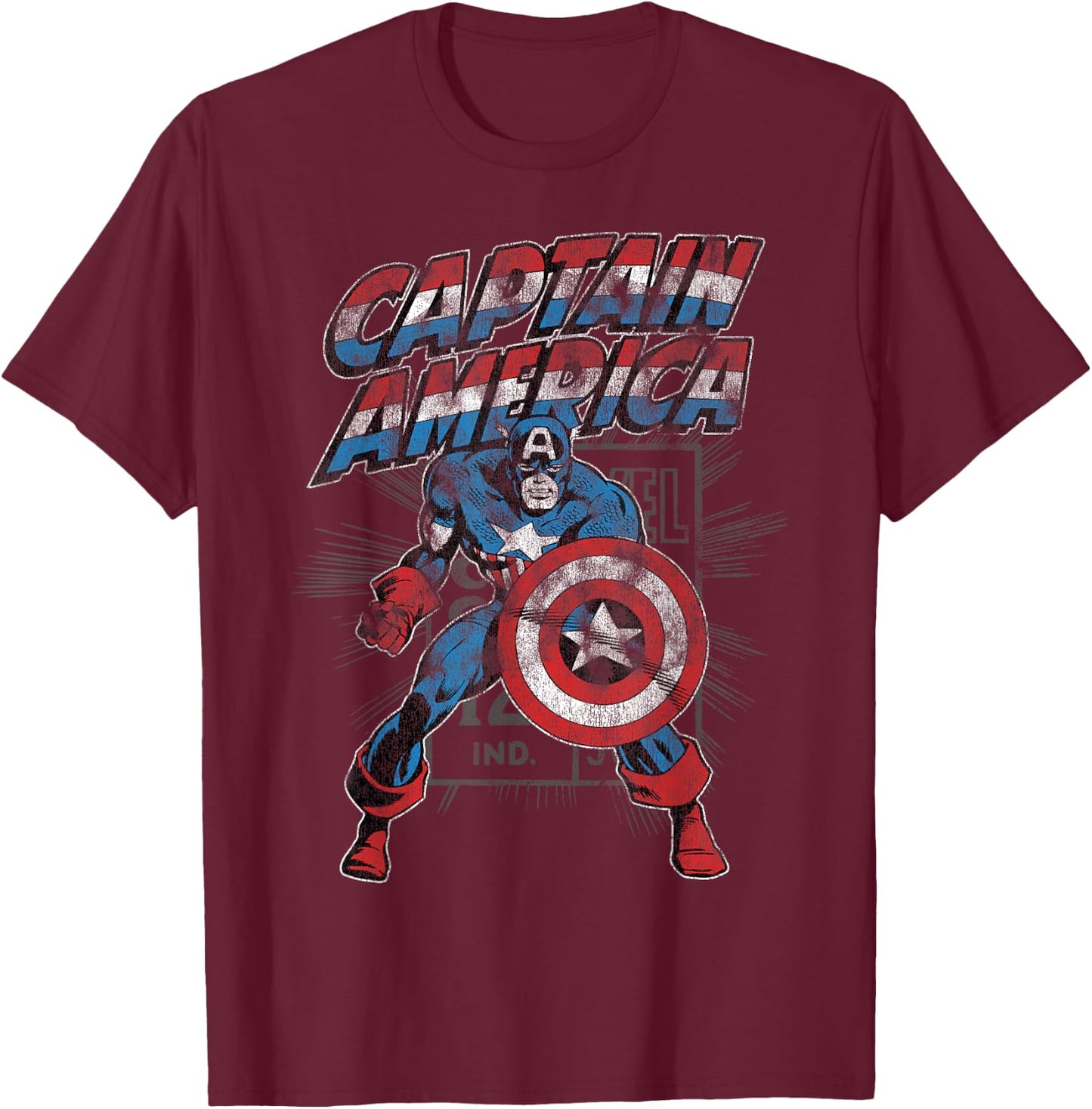 Marvel Captain America Retro T-Shirt - T-Shirt | Maroon