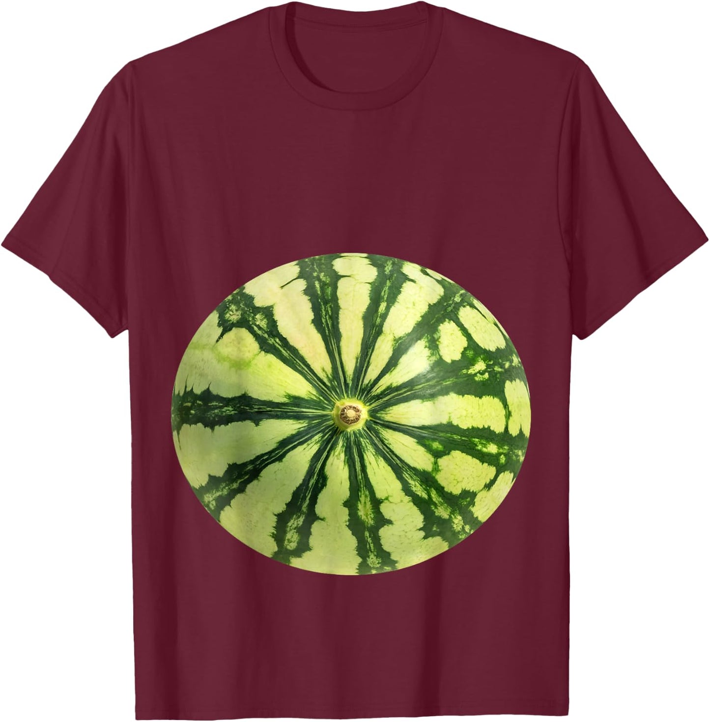 Funny Big Belly Watermelon T-Shirt - T-Shirt | Maroon