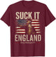 Suck It England Funny 4th of July George Washington 1776 T-Shirt - T-Shirt | Maroon
