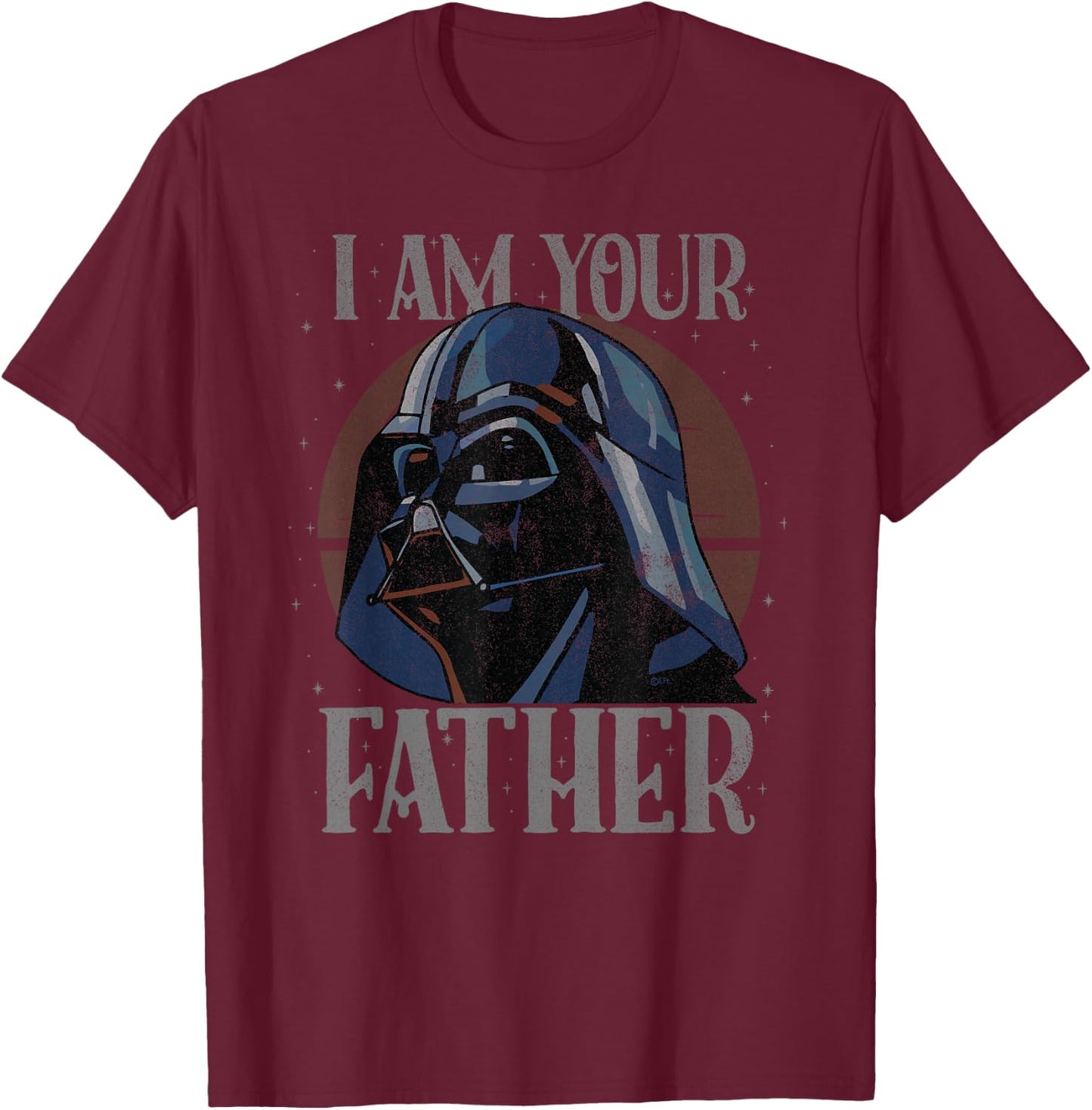 Star Wars Darth Vader Retro with German Text "Ich Bin Dein Vater T-Shirt - T-Shirt | Maroon