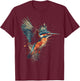 Eisvogel Grafik Tier Illustration Eisvogel T-Shirt - T-Shirt | Maroon