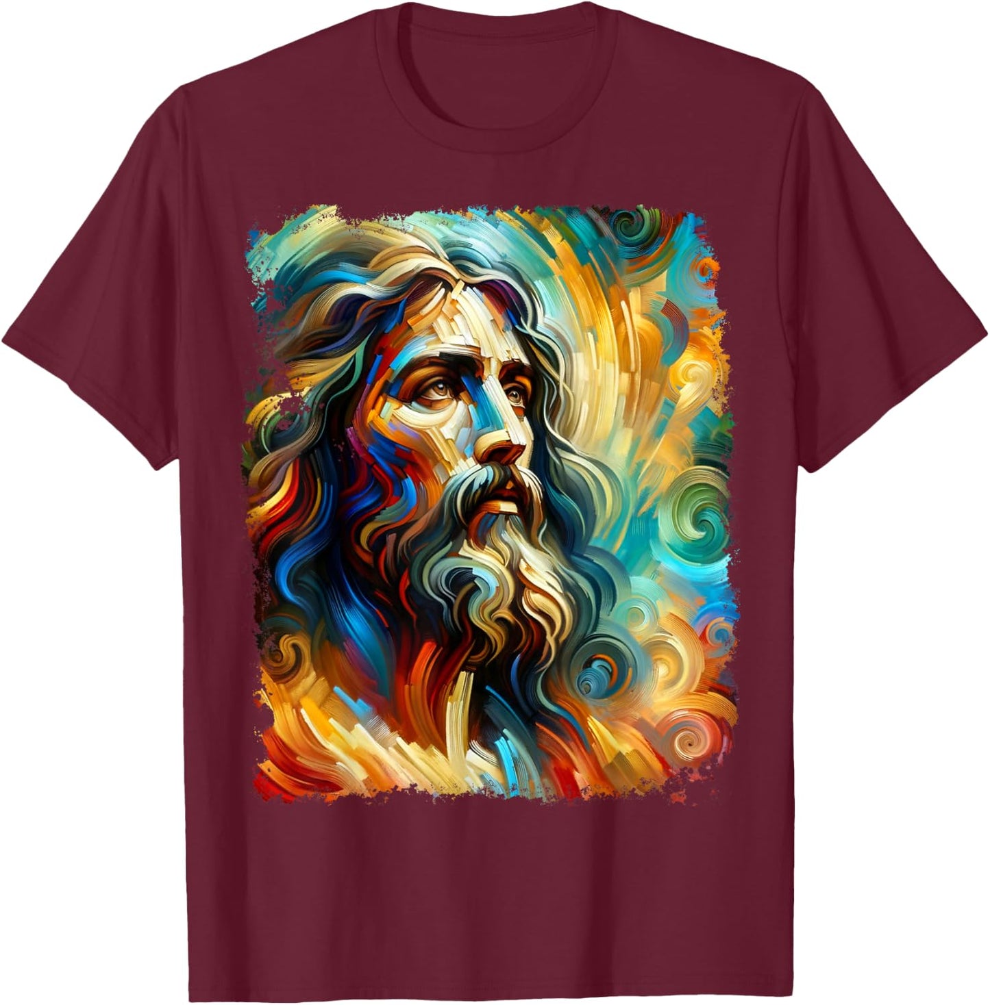 Jesus Christ Pop Art T-Shirt - T-Shirt | Maroon