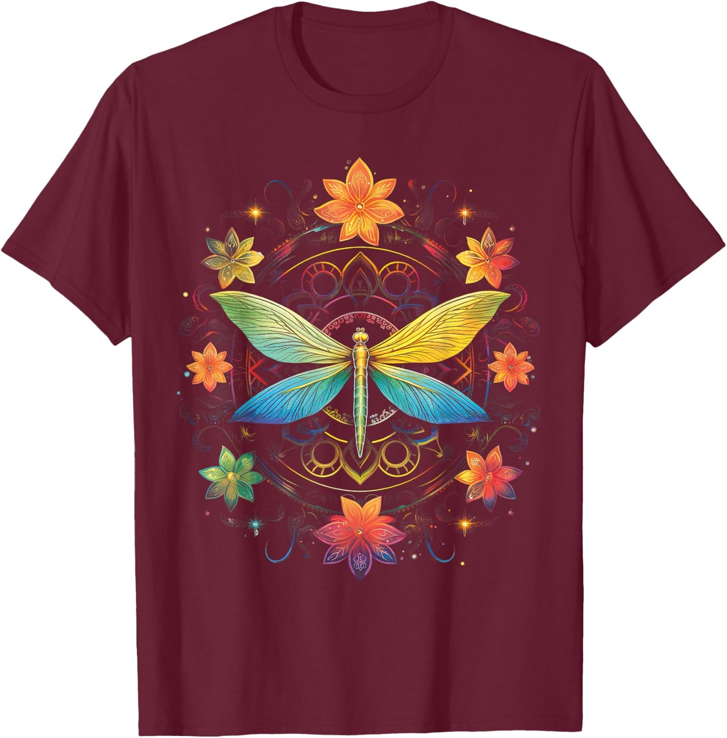 Mandala Chakra Spirituality Spiritual T-Shirt - T-Shirt | Maroon