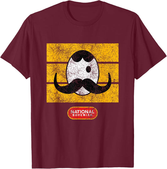 National Bohemian Vintage Style - Retro Logo T-Shirt - T-Shirt | Maroon