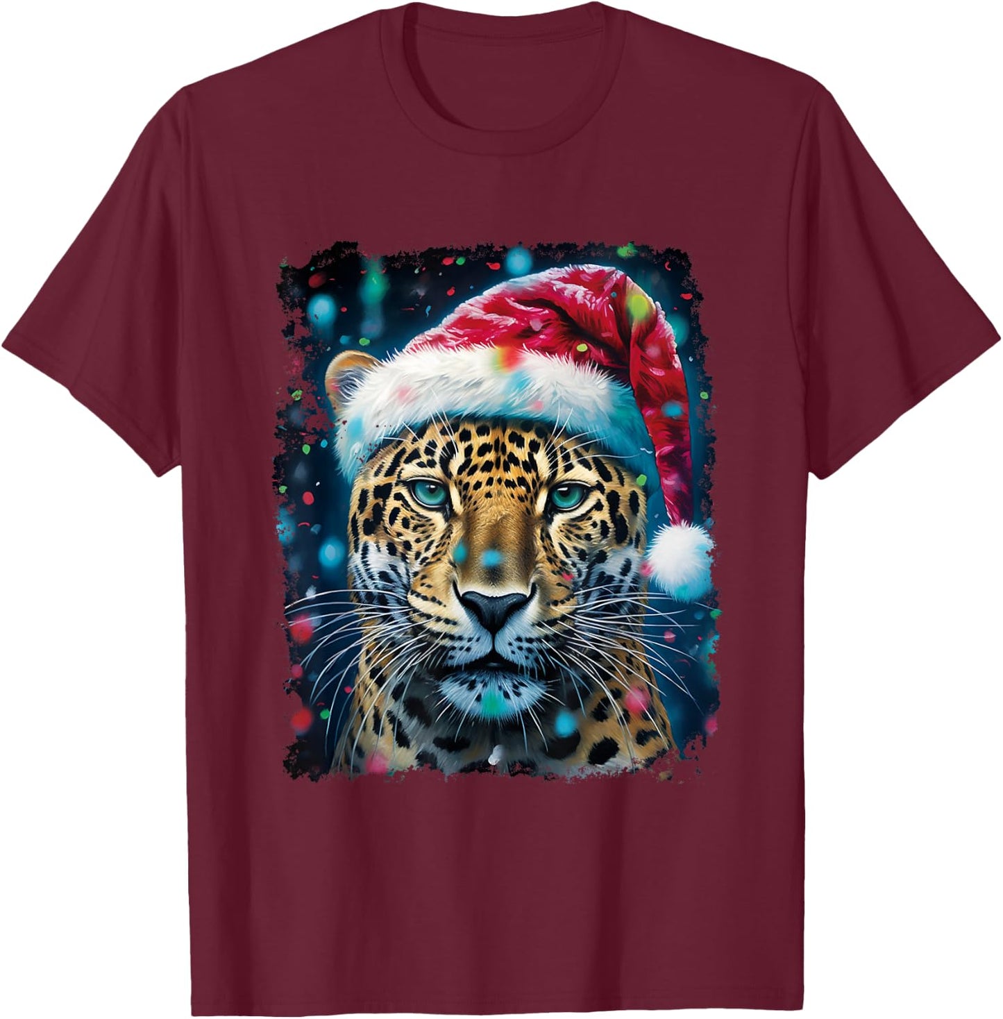 Christmas Jaguar T-Shirt - T-Shirt | Maroon