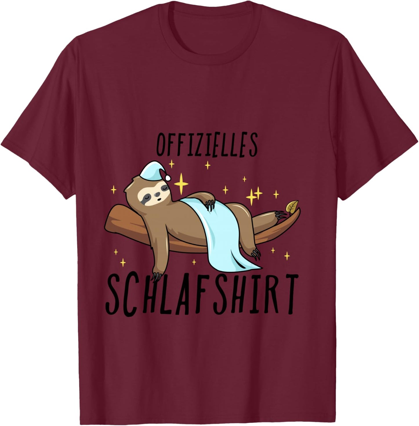 Sloth Pyjamas , blue T-Shirt - T-Shirt | Maroon