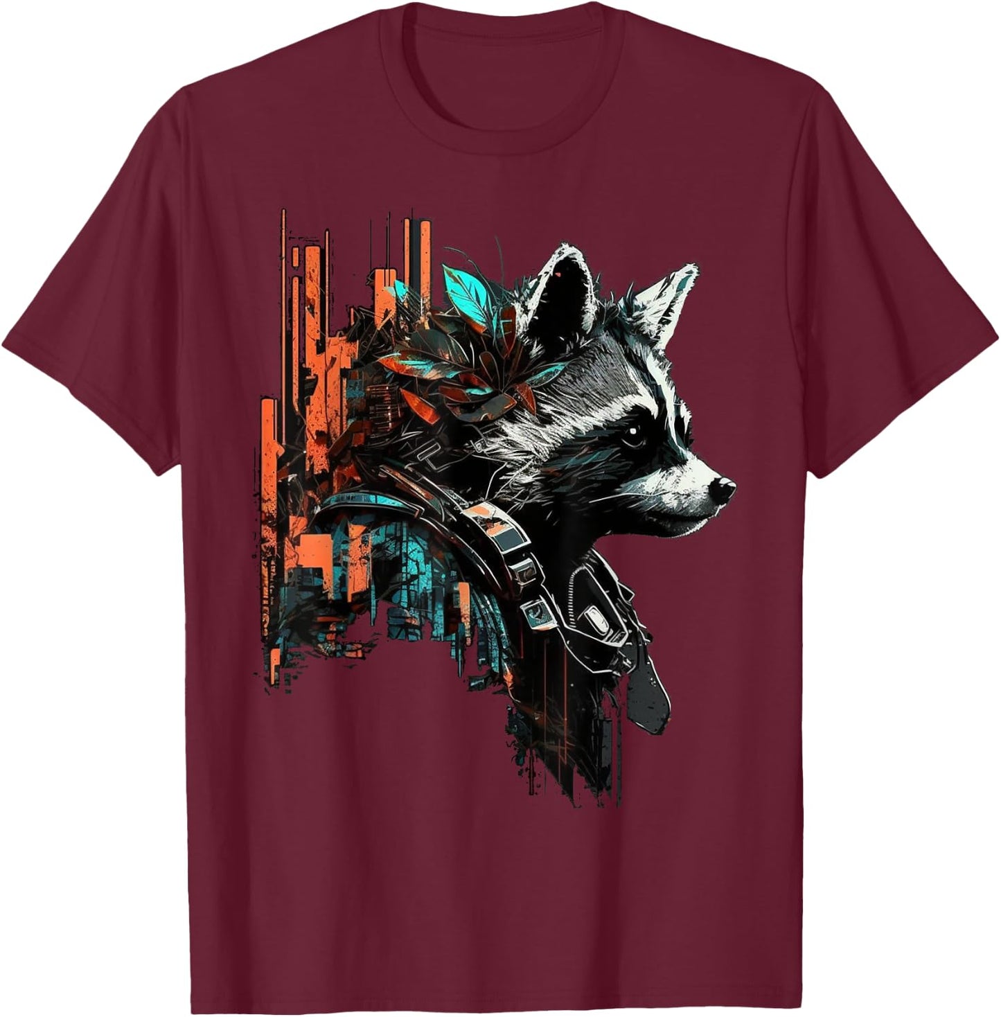 Waschbär Tierliebhaber Zoo Tierkunst Waschbär T-Shirt - T-Shirt | Maroon